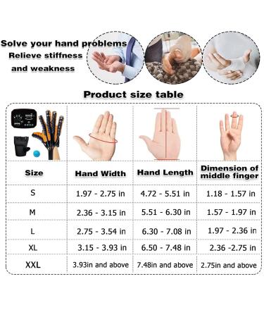 Finger Rehabilitation Stroke Both Hand Training Rehabilitation Robot Gloves Stroke Hemiplegia Hand Splint Finger Orthosis for Relieve Wrist & Thumb Pain(Size:XXL size Color:orange) XXL size orange - Buy Online on GoSupps.com
