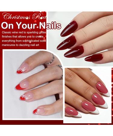  MEITREND Glitter Nail Polish Quick Dry Non Toxic Water Based Red Matte Nail Art - Buy Online on GoSupps.com
