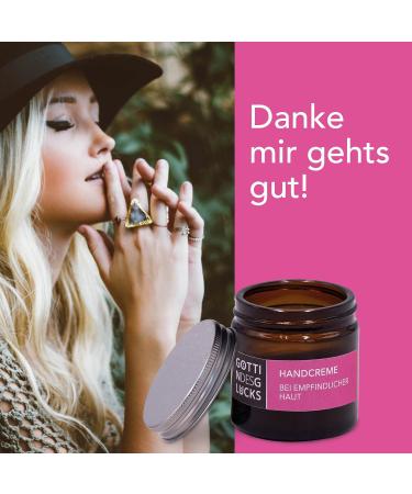Goddess of Happiness Hand Cream - 50 ml Vegan Natural Cosmetics for Dry Skin | Fairtrade Almond Oil | Zero Waste & Reusable - Buy Online on GoSupps.com