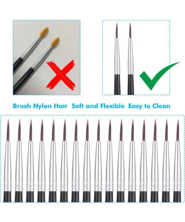 Miniature Detail Paint Brushes Set - 30 Small Watercolor & Acrylic Paint Brushes - Size 00 | Anezus - Buy Online on GoSupps.com