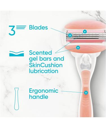 Gillette Venus Comfortglide Spa Breeze 10-Pack Women's Razor Blades with 3 Built-in Blades for a Smooth Close Shave - Buy Online on GoSupps.com