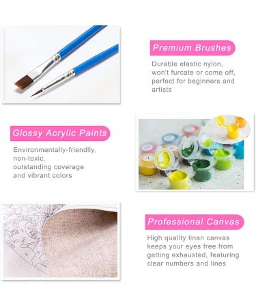 Colorful Unicorn Paint by Numbers Kit for Kids | DIY Oil Painting on Canvas | Beginner Home Wall Decor Arts | 4 Pack (7.8 x 7.8 inch) - GemZono GZ-12 - Buy Online on GoSupps.com