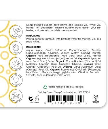 Deep Steep Bubble Bath 17oz (Pack of 2) - Grapefruit Bergamot Blend - Buy Online on GoSupps.com
