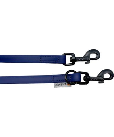 Biothane Dog Leash with Hook - Adjustable Lengths 2m to 5m for Small & Large Dogs - Durable Navy Blue 13mm - Buy Online on GoSupps.com