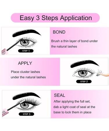 Cluster Lash Glue Kit | Long Lasting & Waterproof DIY Lash Extension | Sensitive Eyes Safe | 5ml+5ml - Buy Online on GoSupps.com