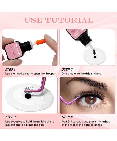 Cluster Lash Glue - Long Lasting Waterproof Adhesive for DIY Lash Extensions - 5ml Black - Buy Online on GoSupps.com