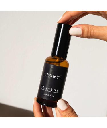 DROWSY SOS Sleep Pillow Spray - Instantly Elevate Your Sleep Experience Long Lasting & Effective Formula 6 Month Supply - Natural Vegan Ingredients 50ml / 1.7 Fl. Oz - Buy Online on GoSupps.com