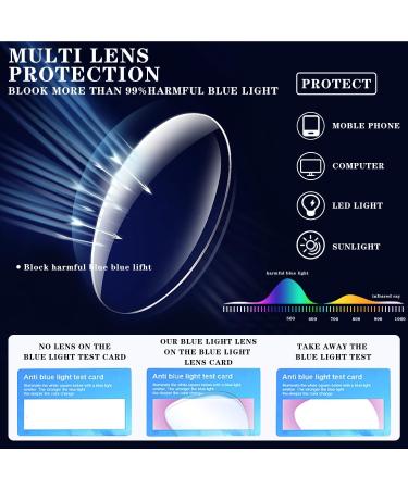 Vecien Blue Light Filter Glasses - Anti UV400 Computer & Gaming Glasses for Men & Women - Reflective Black/Brown Tortoise Style - Buy Online on GoSupps.com