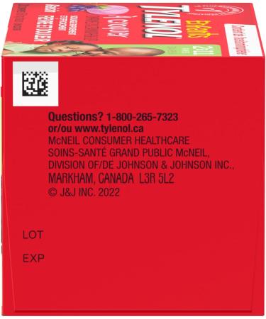 Tylenol Children's Chewables Fever and Pain Relief Grape Flavour 160 mg Acetaminophen 20 Tablets Toothache Pain Relief 20 Count (Pack of 1) Grape - Buy Online on GoSupps.com