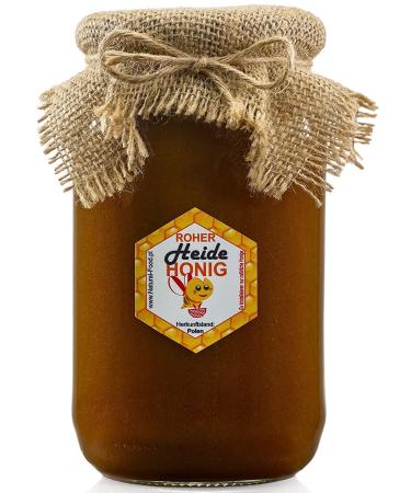 Natural food raw honey - directly from the beekeeper - raw of course - without additives - unfiltered - not thrown or heated - gift idea - 11 kg - Heidehonig Heidehonig 11 kg (1 Pack)