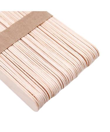 Perfk 2x 50 Wooden Wax Sticks - Small Hair Removal Spatula for Salon & Home Use | Rounded End Waxing Supplies - Buy Online on GoSupps.com
