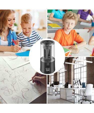 AFMAT ElectricÂ PencilÂ Sharpener forÂ ColoredÂ Pencils Â AutoÂ Stop Â SuperÂ SharpÂ &Â Fast Â ElectricÂ PencilÂ SharpenerÂ PlugÂ inÂ forÂ 6-12mmÂ No.2/Office/Home-Black - Buy Online on GoSupps.com