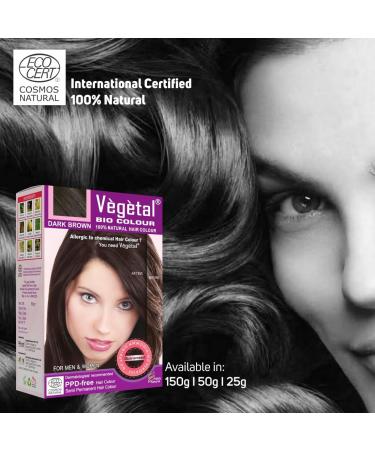 Vegetal Bio Colour - Dark Brown 50g | Natural Hair Color for Healthy Hair | International Shipping Available - Buy Online on GoSupps.com
