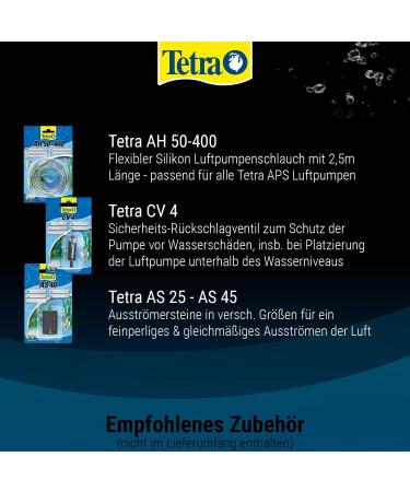 Tetra APS 400 Aquarium Air Pump - Quiet Diaphragm Pump for 250-600L Aquariums | International Shipping Available - Buy Online on GoSupps.com