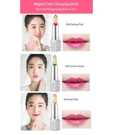 3 Pieces Magic Crystal Lipstick with Flower | Beexy Waterproof Color-Changing Lip Balm | Jelly Lips - Shop Now! - Buy Online on GoSupps.com