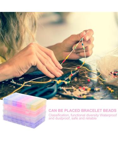 Exceart 4pcs Diamond Pearl Box - 28 Grids Gemstone Organizer for Diamond Painting Handicrafts & Bead Storage - Stackable Display Container - Buy Online on GoSupps.com