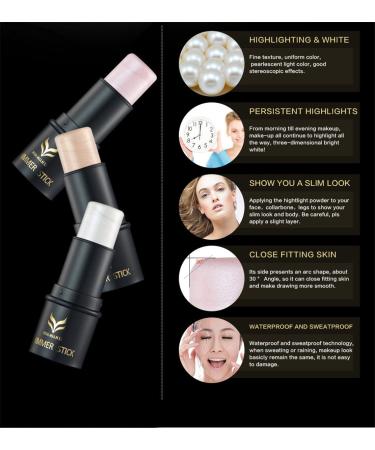 FantasyDay Illuminator Highlighter Stick Pearl Shimmer Whitening Cream, Contouring Foundation, Concealer Pen - Buy Online on GoSupps.com