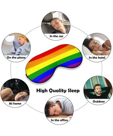 Rainbow LGBT Pride Flag Sleep Mask - Adjustable Eye Cover for Sleeping and Travel - Buy Online on GoSupps.com