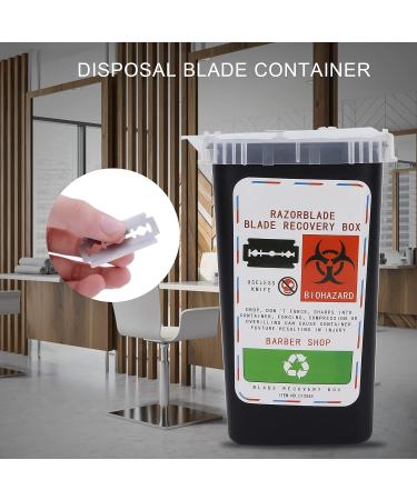 Sharps Container Disposal Blade Container Needle Disposal Containers Home Sharps Disposal Container with Lid Design for Home and Professional Salon Use (Black) - Buy Online on GoSupps.com