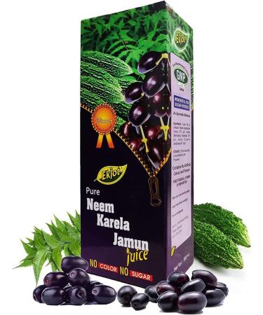 JARA EKJOT Neem Karela Jamun Juice for maintaining blood sugar levels Lowers Bad Cholesterol Levels for glowing skin 100 natural no added sugar 500ml