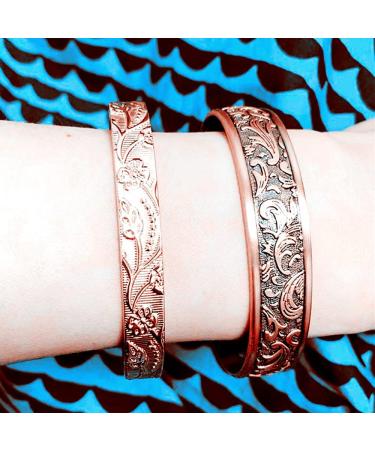 LONGRN Copper Magnetic Bracelet for Men & Women | 6 Magnets | Stylish & Healing Jewelry - Buy Online on GoSupps.com