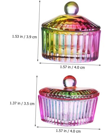 minkissy 6 Pcs Colorful Crystal Cup Glass Containers Dappen Dishes Nail Art Cup Nail Art Dappen Dish Petri Dish Glass Colored Glass Shot Glass with Lid Monomer Dishes Storage Box Acrylic - Buy Online on GoSupps.com