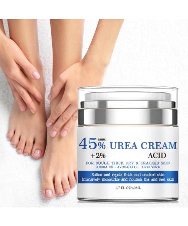 Urea Cream Urea 45% Foot Cream Cracked Heel Repair Cream For Feet and Hand Callus Remover For Dry And Hard Skin Hand Foot and Body 50g - Buy Online on GoSupps.com