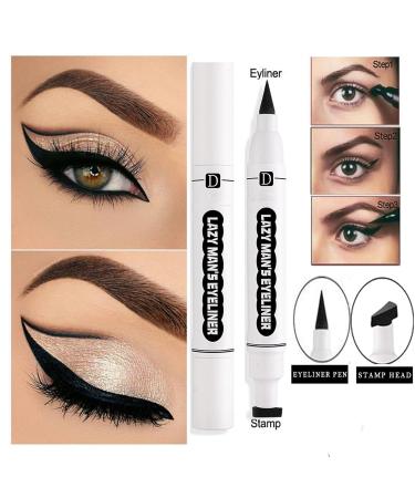 Daeuwiutr Warm Gold Shimmer Eyeshadow Stick & Waterproof Eyeliner Stamp Set - Creamy Eyeshadow Pencil & Liquid Liner for Multidimensional Eye Makeup (03) - 2 Pack - Buy Online on GoSupps.com