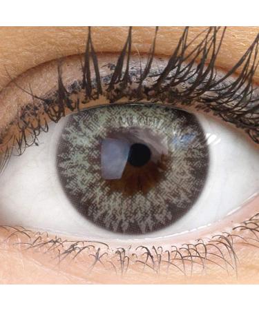 Buy Glamlens Palermo Gray Contact Lenses - Strongly Covering Natural Gray - Silicone Hydrogel - 1 Pair (2 Pieces) - Dia 14.00 - International Shipping Available - Buy Online on GoSupps.com