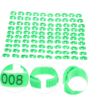 FOMIYES 200 Pcs Chicken Foot Ring Snap Tool Chicken Ankle Bands Foot Mark Ring with Numbers Rooster Charm 2X2X1CMx2pcs Greenx2pcs - Buy Online on GoSupps.com
