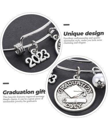 CAXUSD 2pcs Graduation Season Bracelet Adjustable Jewelry Women s Jewelry Senior Gifts College Graduation Gift for Her The Gift European and American Miss Stainless Steel Female Student - Buy Online on GoSupps.com