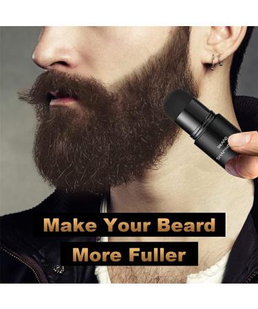 kawehiop Men Beard Filler Powder Long Lasting Hair Shape Patches Coloring Coverage Makeup Business Pen Thickening Dye Paint Dark Brown - Buy Online on GoSupps.com