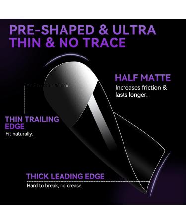 Gelike EC Mini Short Square Gel Nail Tips - 120PCS Full Cover PMMA Resin False Press on Nails | Pre-Etched for Extensions | Clear & Strong | 12 Sizes - Buy Online on GoSupps.com