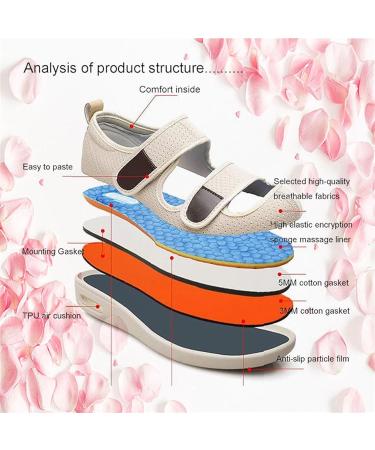 Womens Stylish Non-Slip Diabetic Shoes | Adjustable Edema Footwear for Plantar Fasciitis | Cozy Hospital Surgical Shoes | Ideal Mother's Day Gift - Dark Blue 12.5 - Buy Online on GoSupps.com