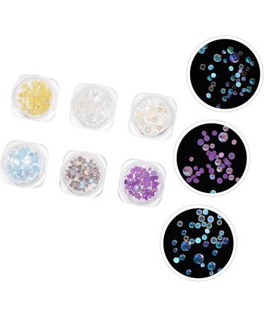 Mikinona 6 Boxes Art Glitter Stylish Stickers Delicate Sparkly Manicure Nial Manicures Crystal Paillettes Lovely Nail of Studs Decor DIY Fake Decorations Colorful Sequins Beads Ornaments - Buy Online on GoSupps.com
