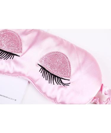 Silk Eye Sleep Mask - Soft & Comfortable Blindfold for Kids & Adults - A1-Pink - Buy Online on GoSupps.com