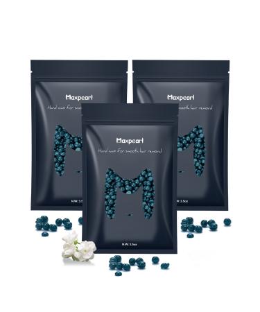 Maxpearl Hard Wax Beads 300g Hair Removal Wax Beans for Brazilian Bikini Face Eyebrows Underarms Arms Chest Back Legs Pack of 3