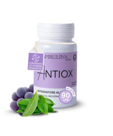 Grape Seeds (OPC) and Resveratrol - Antioxidant for Skin and Microcirculation with Spirulina Green Tea Vitamin E and Selenium - 60 Tablets to 800mg