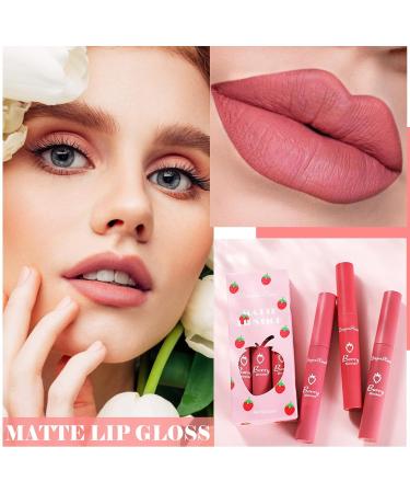 IONSGAKO 3PCS Matte Nude Lipstick Set C - Long Lasting Waterproof Lip Gloss for Women | Non-Drying, Non-Fading Formula - Buy Online on GoSupps.com