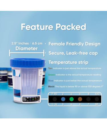 Prime Screen - 5 Pack 12 Panel Urine Multi Drug Test Cup for Home Use (AMP BAR BUP BZO COC MET MDMA MOP/OPI 300 MTD OXY PCP THC) - TDOA-6125 - Buy Online on GoSupps.com