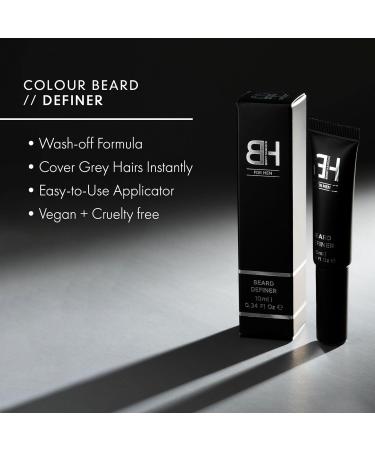 Benny Hancock Beard Colour Filler for Men - 1-Day Washout Beard Filler | Easy Application Shaping Brush for a Thick Well-Groomed Beard & Eyebrows | Vegan & Cruelty-Free Makeup (Black) - Buy Online on GoSupps.com