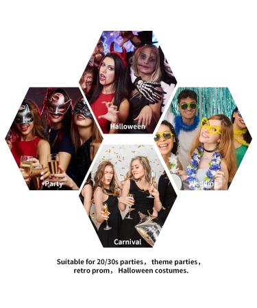 Feather Headband Flapper Headpiece for Kids - Soft & Comfortable 1920s Hair Accessories - Silver Tassel Black Feather - Party Decoration - Buy Online on GoSupps.com