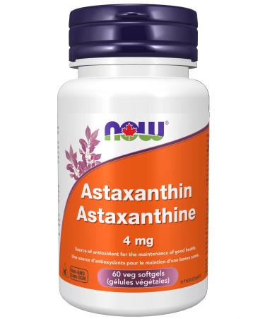 Now Foods Astaxanthin 4 mg 60 Veg softgel 0 60 count (Pack of 1)