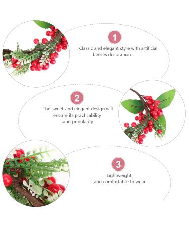 Frcolor Christmas Flower Crown with Berries | Bridal & Bridesmaid Headband Wreath | Wedding Hair Accessories for International Shipping - Buy Online on GoSupps.com