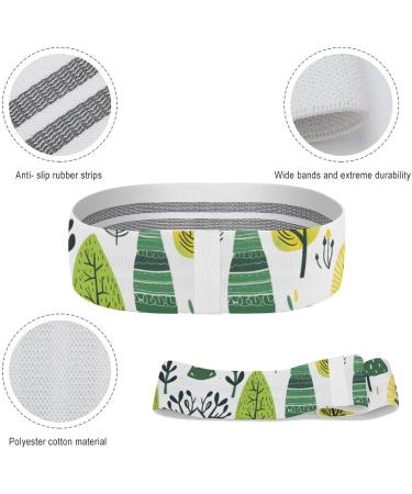 Premium Resistance Bands for Fitness | Trees & Plants Print | Elastic & Fabric Leg Bands for Home Workouts - Buy Online on GoSupps.com
