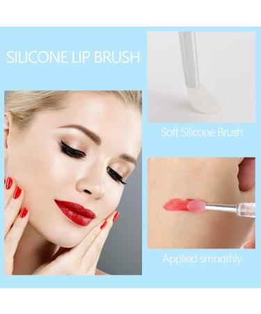 Allbests 32Pcs Silicone Lip Brushes with Covers Silicone Lipstick Applicator Brushes for Lip Gloss & Balm Eyeshadow Makeup - Buy Online on GoSupps.com