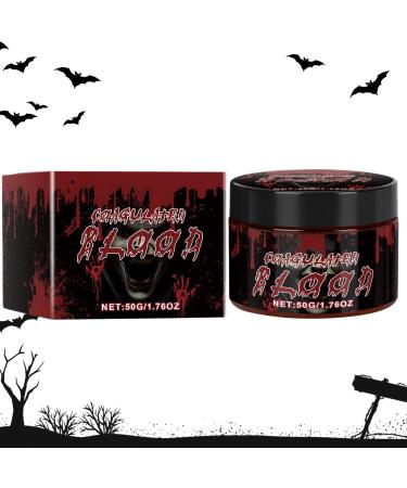 Artificial Blood for Halloween Coagulated Gel Blood Decorative Makeup 50ml for Body and Face Adult and Child Costume Vampire Cosplay Clothing