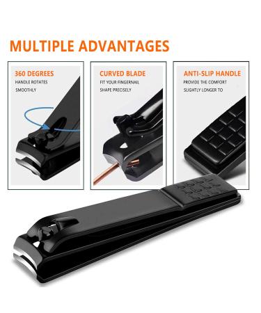 8PC Black-Orange Manicure Set for Men | Travel Nail Care Kit | Personal Care & Pedicure Tools | Perfect Gift for Family & Friends - Buy Online on GoSupps.com