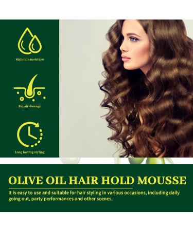 Hair Styling Curling Mousse Olive Oil Styling Mousse Frizz Control Curly Hair Mousse Multi-Purpose Hair Fluffy And Curling Tool for Hydration Nourishing 60ML (1) - Buy Online on GoSupps.com