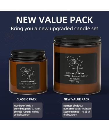 TRINIDa 2 Wicks Large Sleep Candle for Men - 100 Hours Long Burning Scented Candle Gift Set for Anxiety Relief & Sleep Promotion - Perfect Anniversary, Birthday, or Bath Relaxation Gift for Men - Buy Online on GoSupps.com